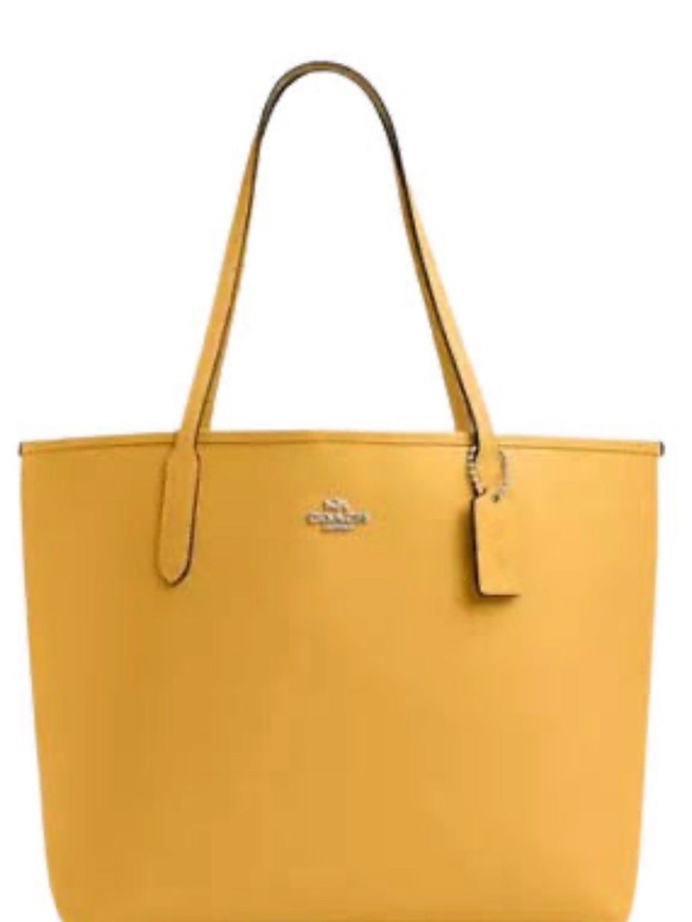Coach Mustard Yellow Leather Tote Bag